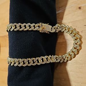 Brand New Golden Bling Bling Cuban Link Decorative Dog Collar